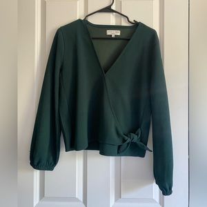 Madewell “Texture and Tread” Green Longsleeve Blouse